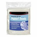 Buffalo 14" x 14" White Painter's Towel, PK 4 62002